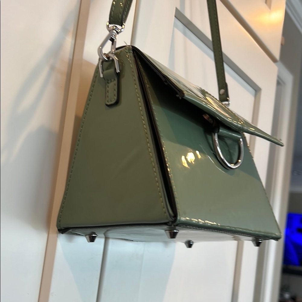 ZARA Glossy Green Shoulder Bag - Picture 5 of 9